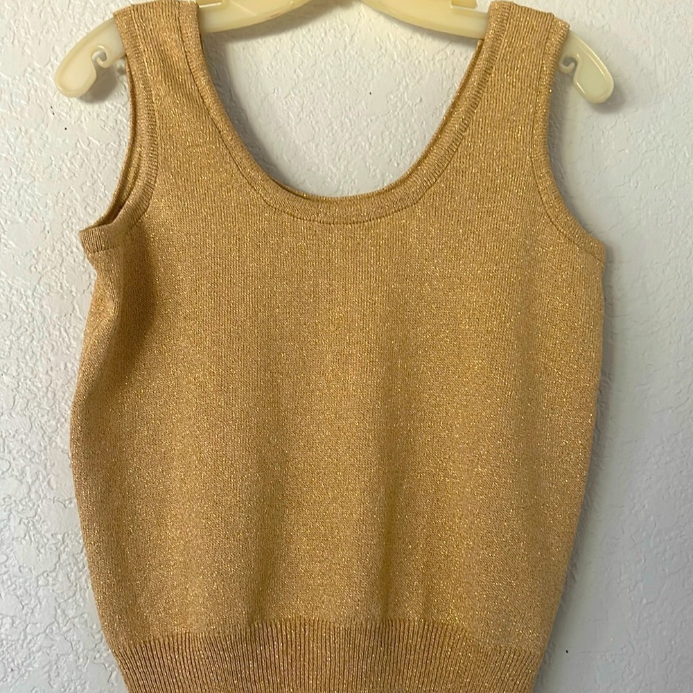 St. John gold tank top